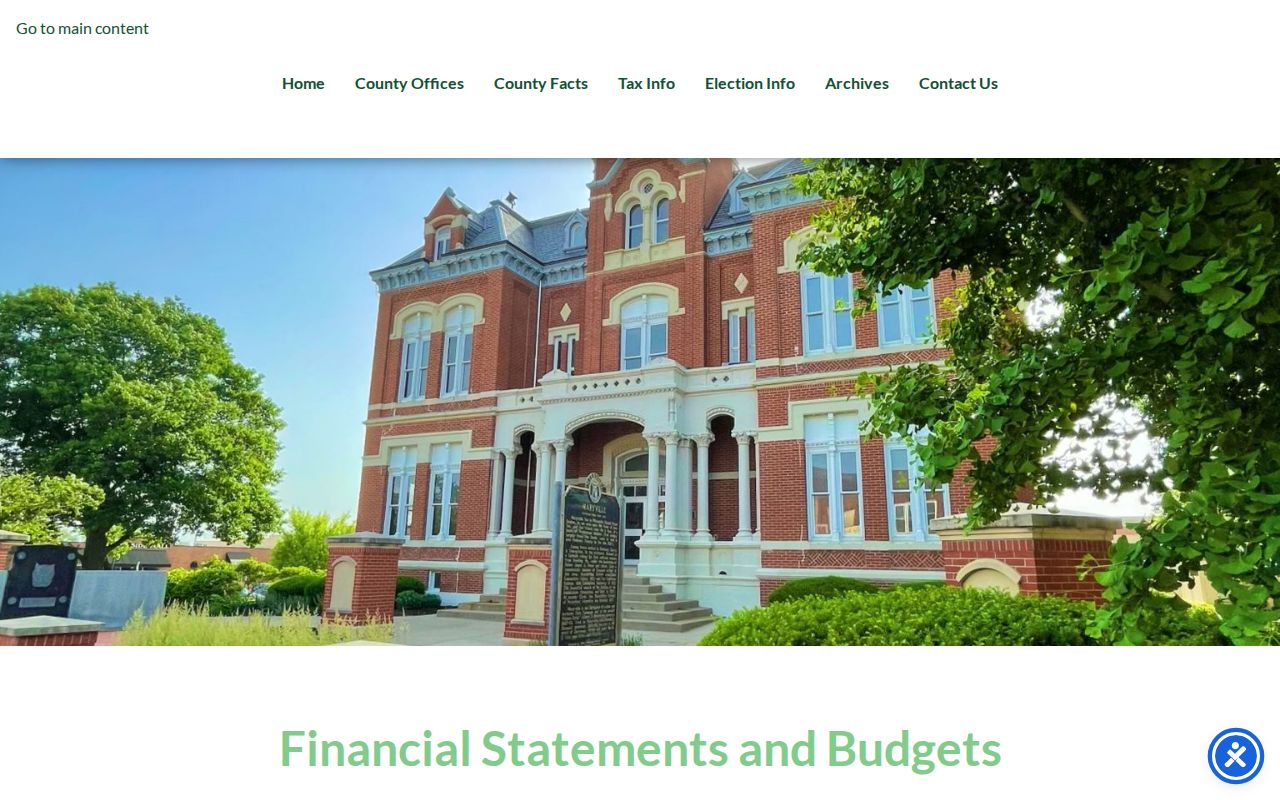 Nodaway County financial statements page used as local civil-record context