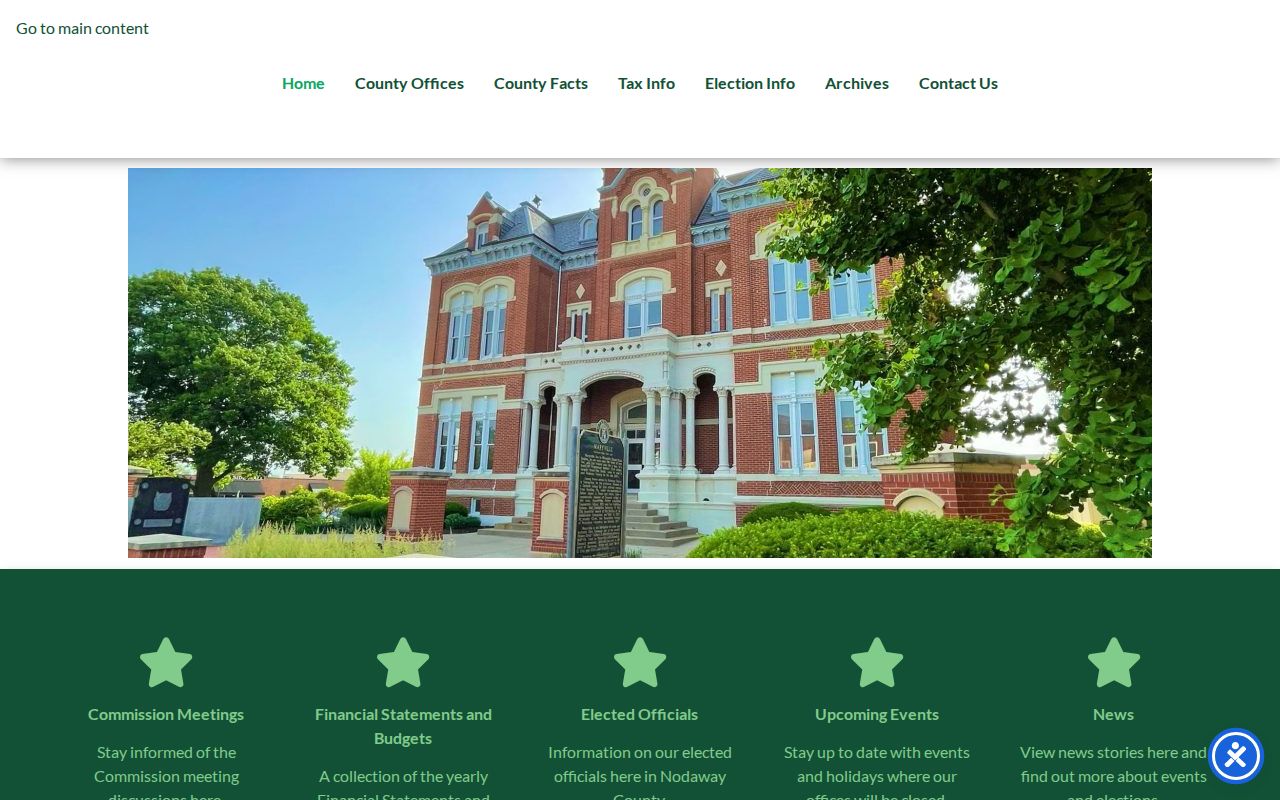 Nodaway County court docket county home page