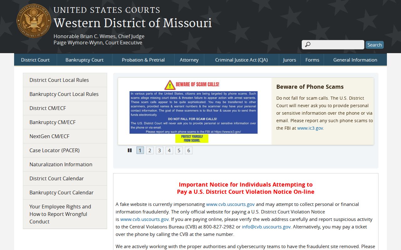 Nodaway County court docket Western District of Missouri page